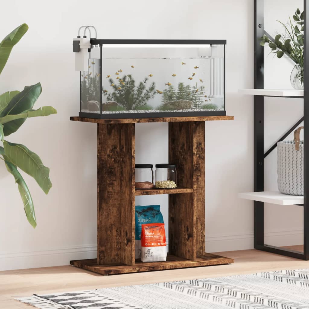 Akvaariumialus suitsutatud tamm 60 x 30 x 60 cm töödeldud puit