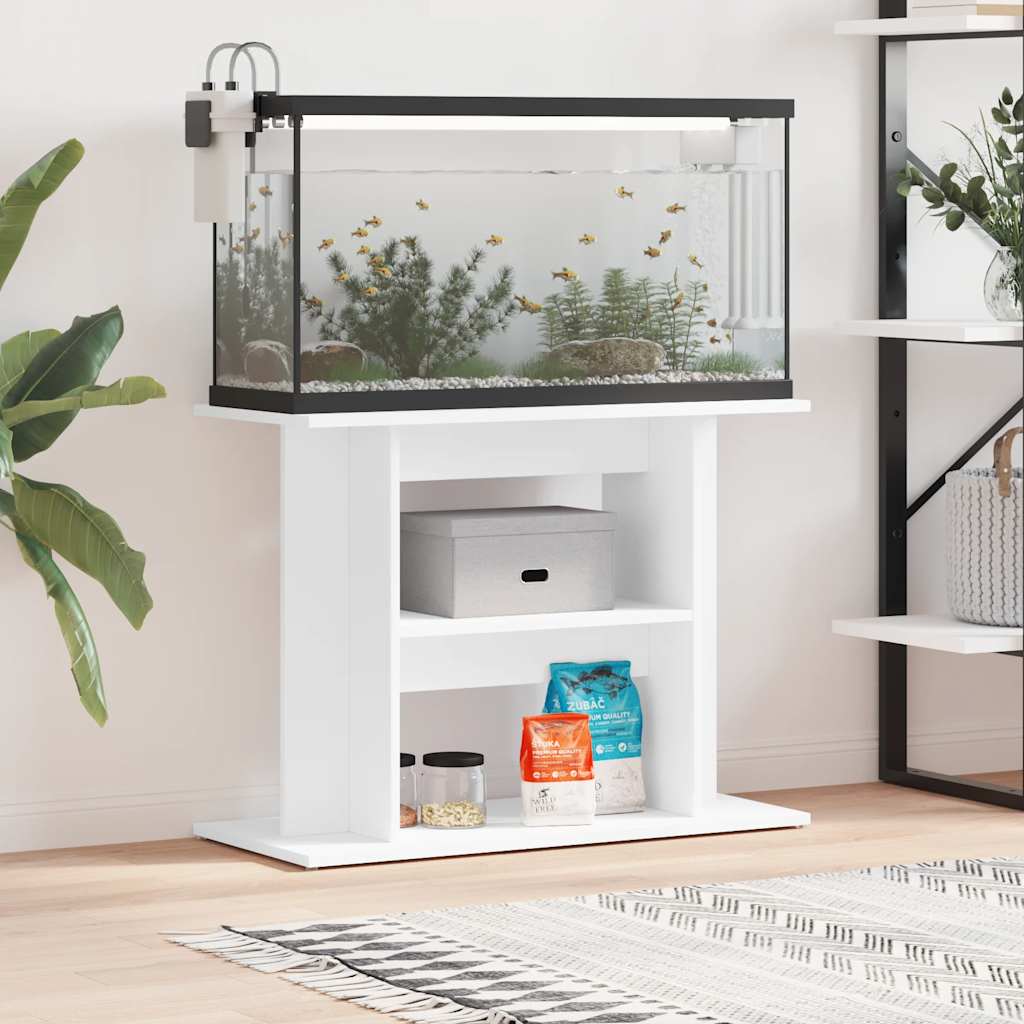 Akvaariumi alus, valge, 80 x 35 x 60 cm, tehispuit