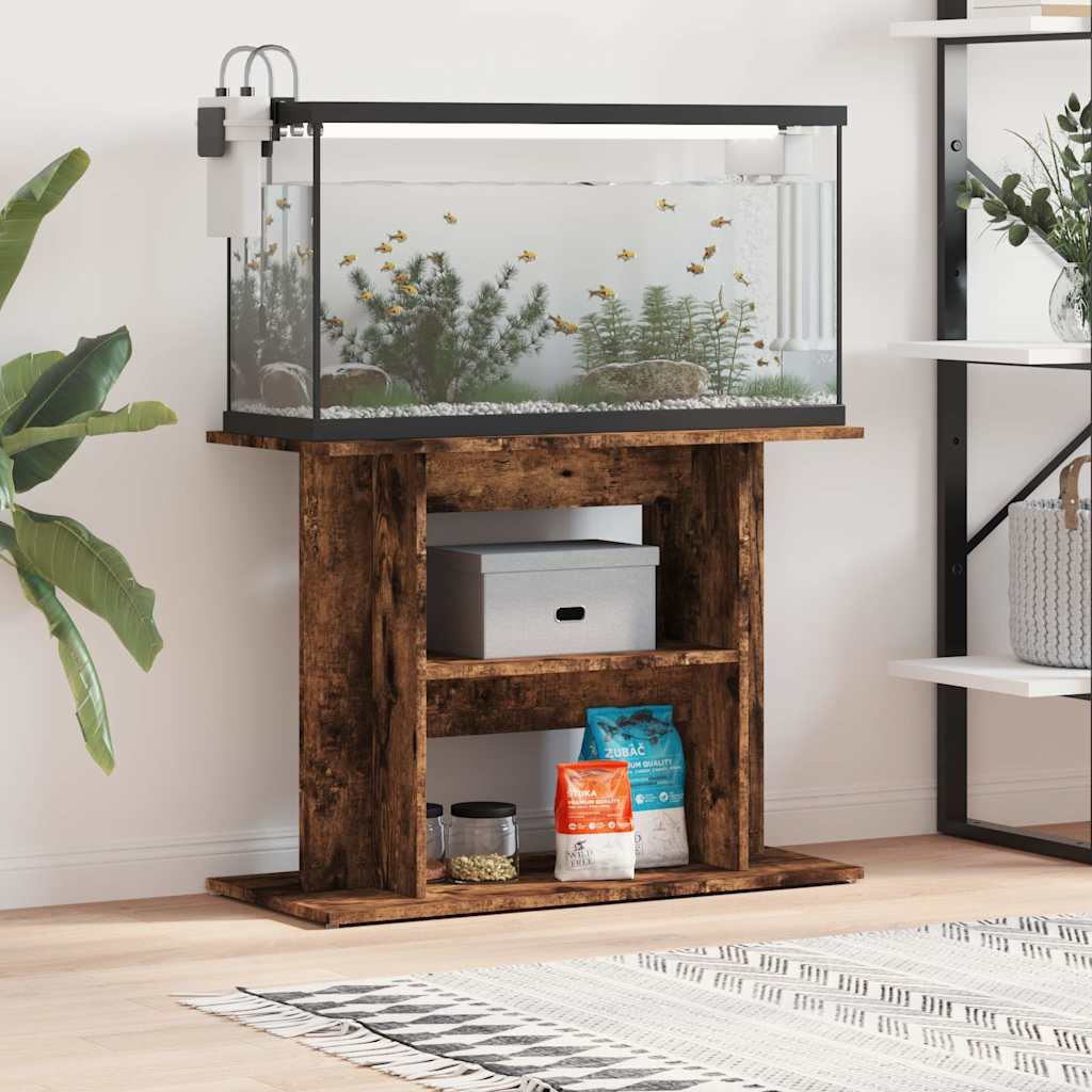 Akvaariumialus suitsutatud tamm 80 x 35 x 60 cm töödeldud puit