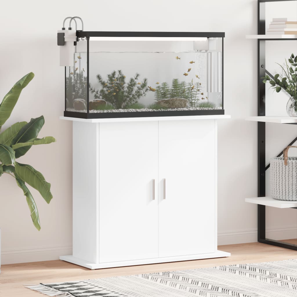 Akvaariumi alus, valge, 81 x 36 x 73 cm, tehispuit