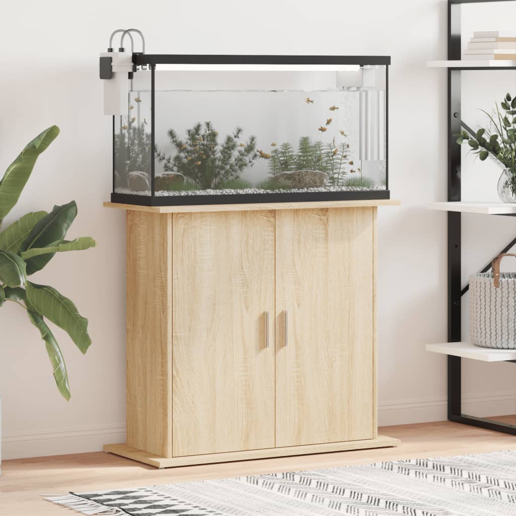 Akvaariumialus Sonoma tamm 81 x 36 x 73 cm töödeldud puit