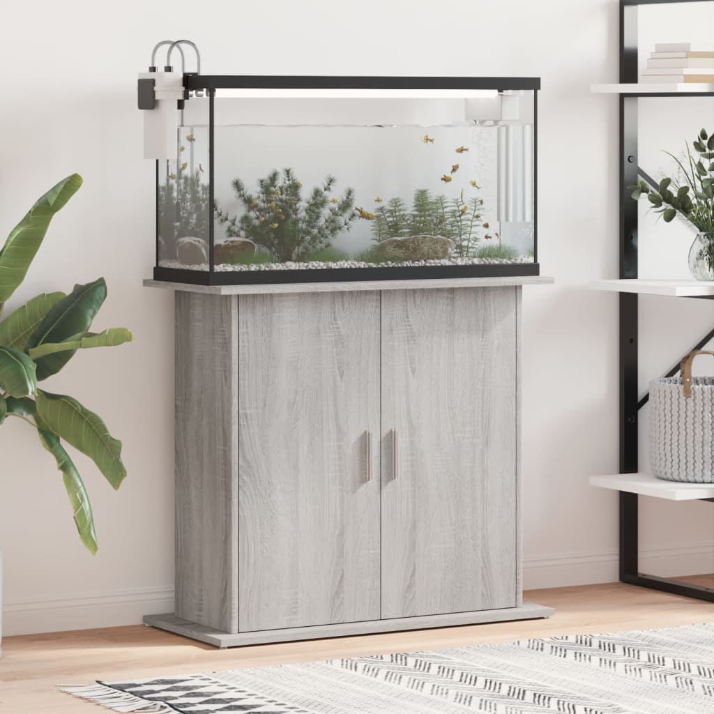 Akvaariumi alus, hall Sonoma tamm, 81 x 36 x 73 cm, tehispuit