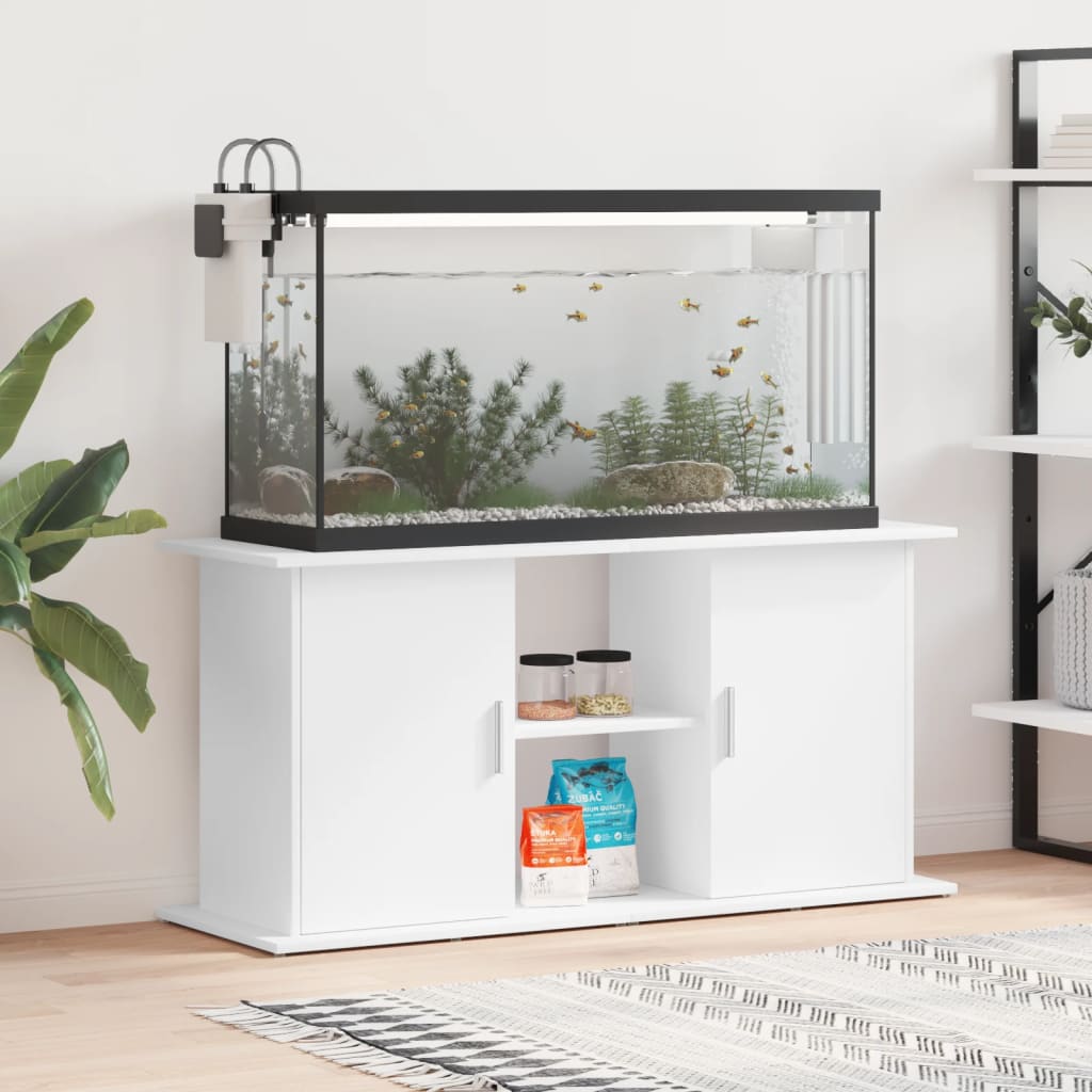 Akvaariumi alus, valge, 121 x 41 x 58 cm, tehispuit