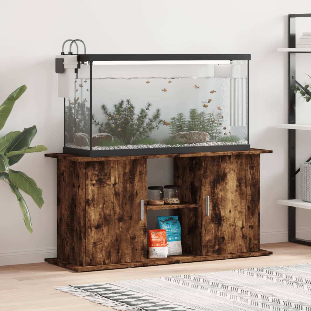 Akvaariumi alus, suitsutatud tamm, 121 x 41 x 58 cm, tehispuit