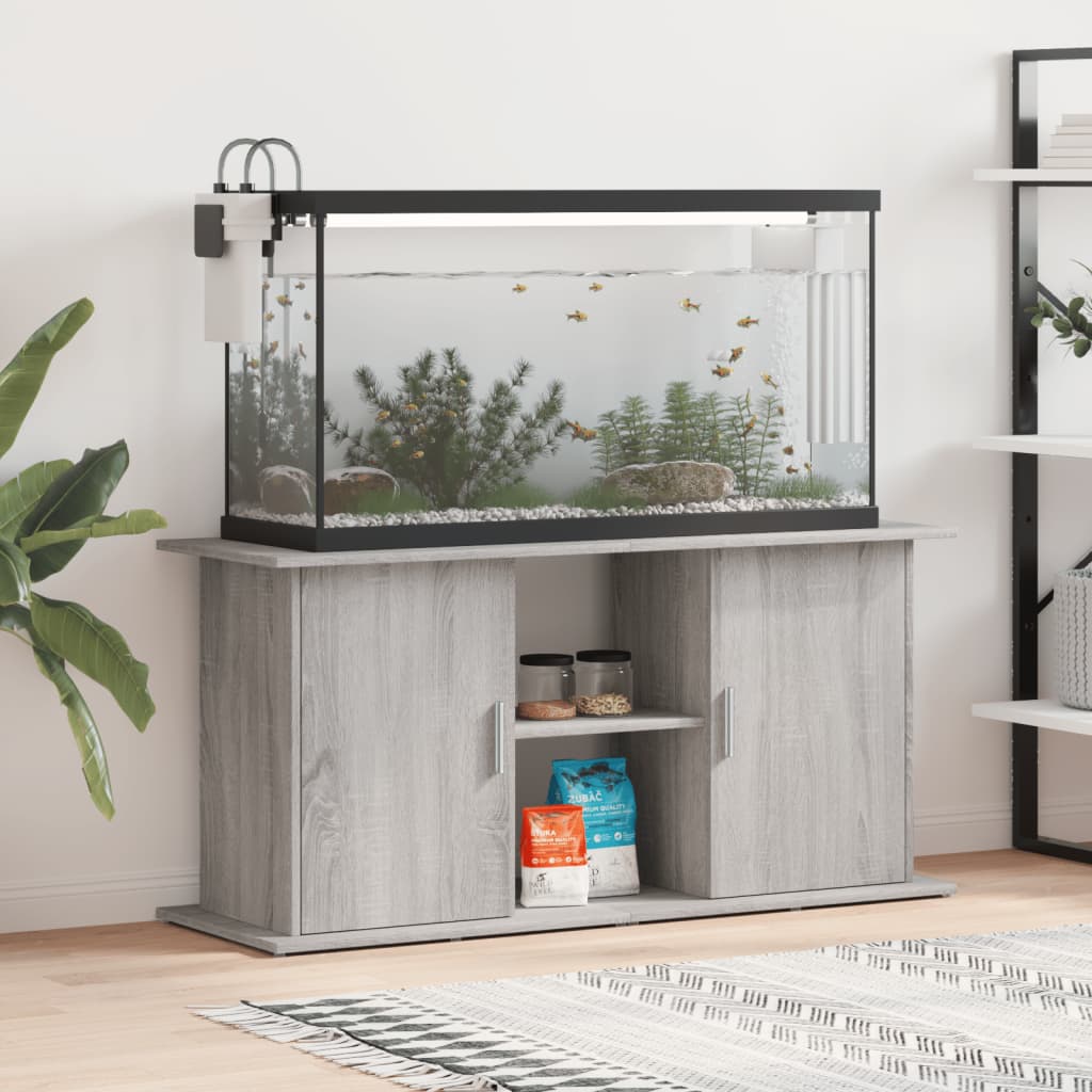 Akvaariumi alus, hall Sonoma tamm, 121 x 41 x 58 cm, tehispuit