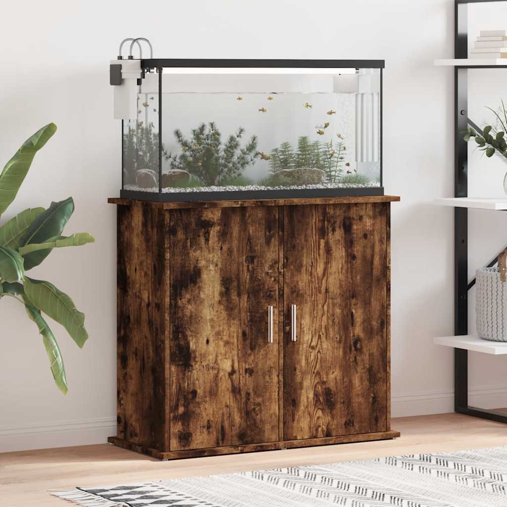 Akvaariumi alus, suitsutatud tamm, 81 x 36 x 73 cm, tehispuit