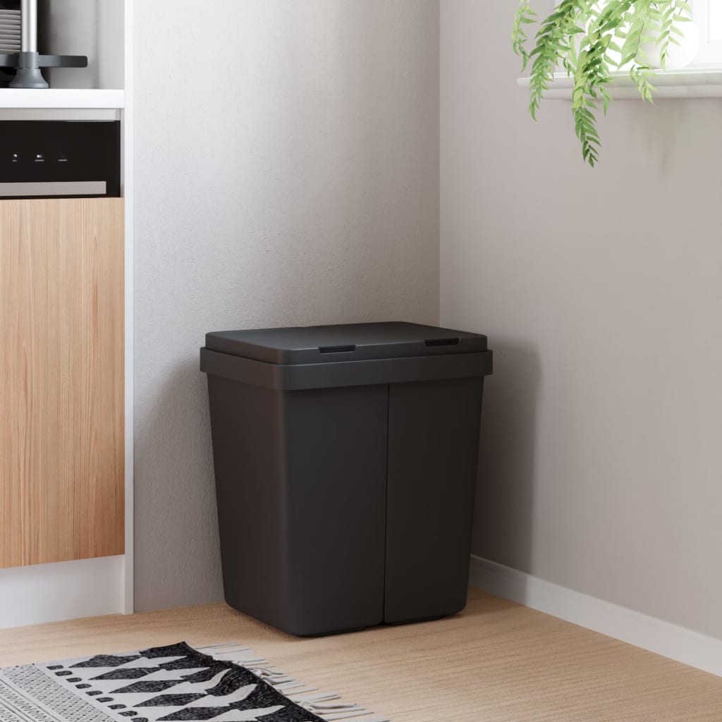 Kahe konteineriga prügikast, antratsiithall, 2 x 25 l