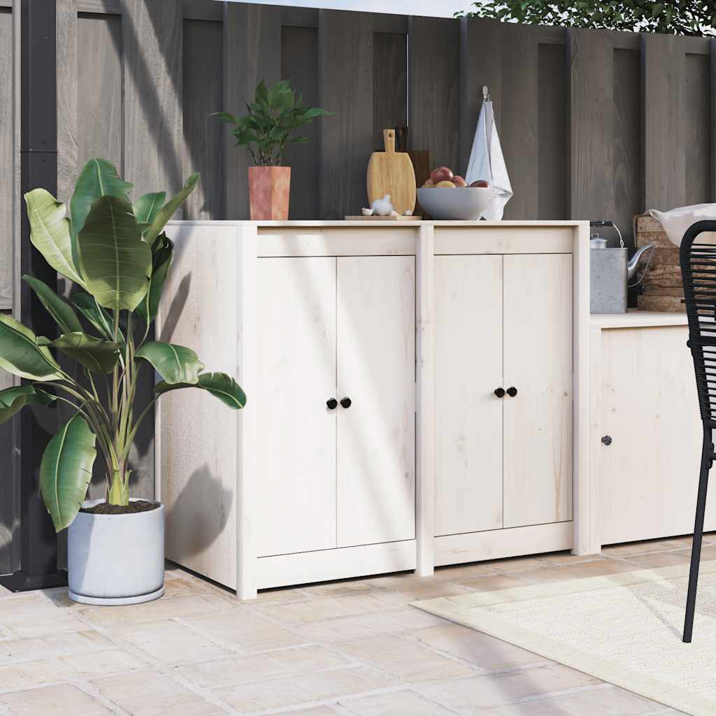 Väliköögi kapiuksed MEPPEL 2 tk, valge, 50x9x82 cm, männipuit
