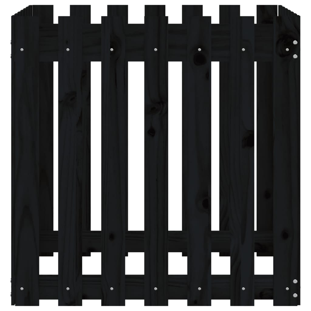 Aia disainiga taimekast, must, 70 x 70 x 70 cm, männipuit