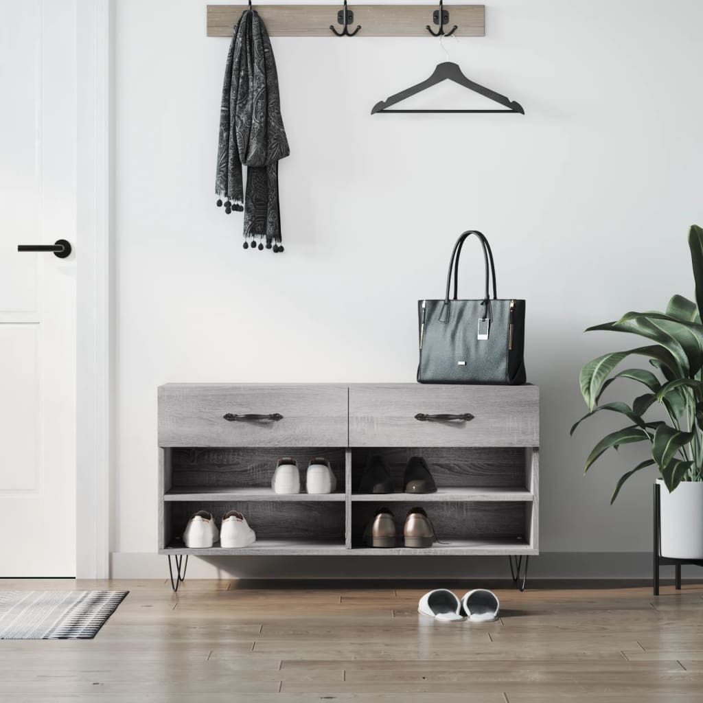 Jalatsipink, hall Sonoma tamm, 102 x 35 x 55 cm, tehispuit