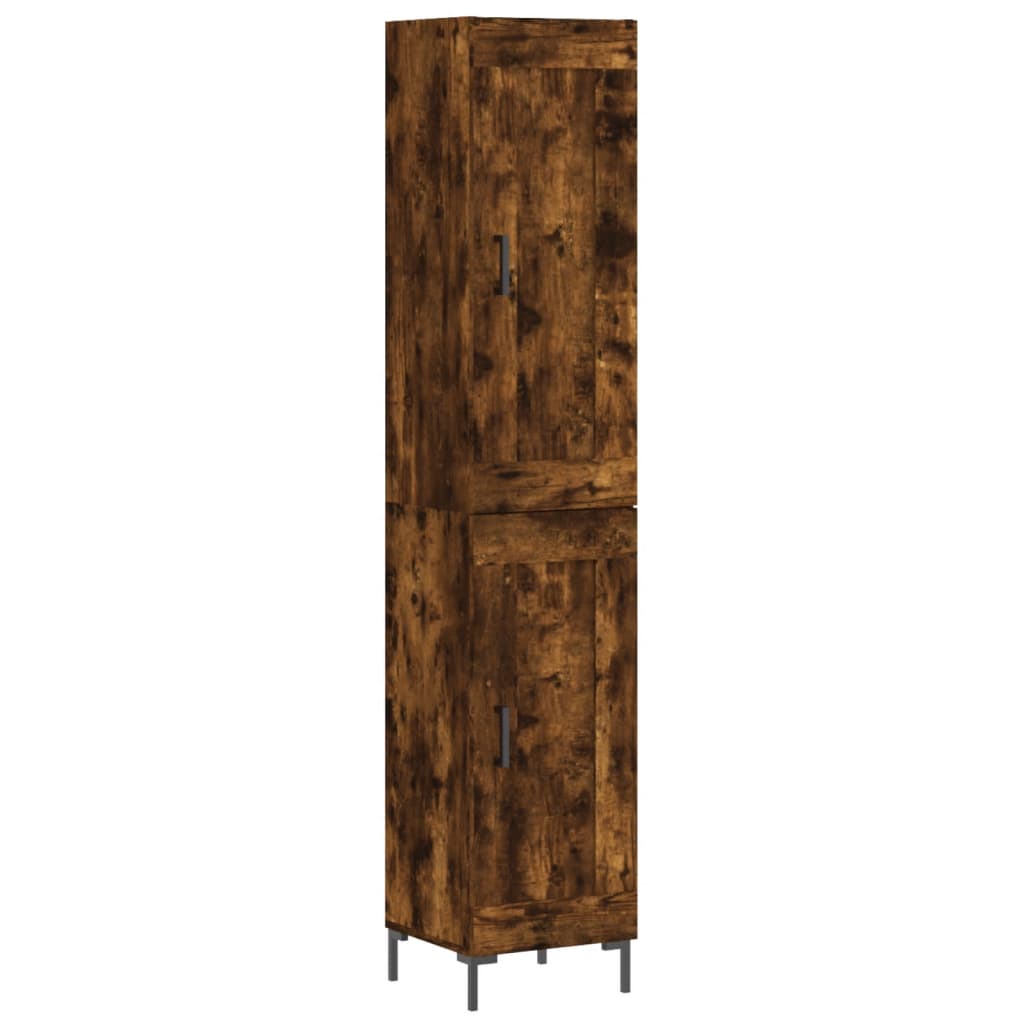 Kõrge kapp, suitsutatud tamm, 34,5x34x180 cm, tehispuit