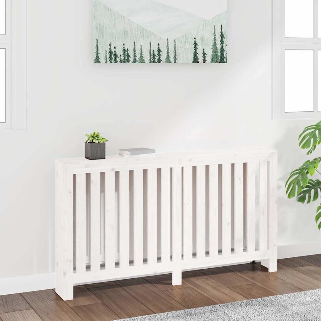 Radiaatori kate, valge, 153 x 19 x 84 cm, männipuit
