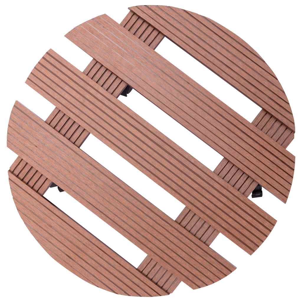 Ratastel taimealus 4 tk, pruun, Ø30 x 7,5 cm WPC