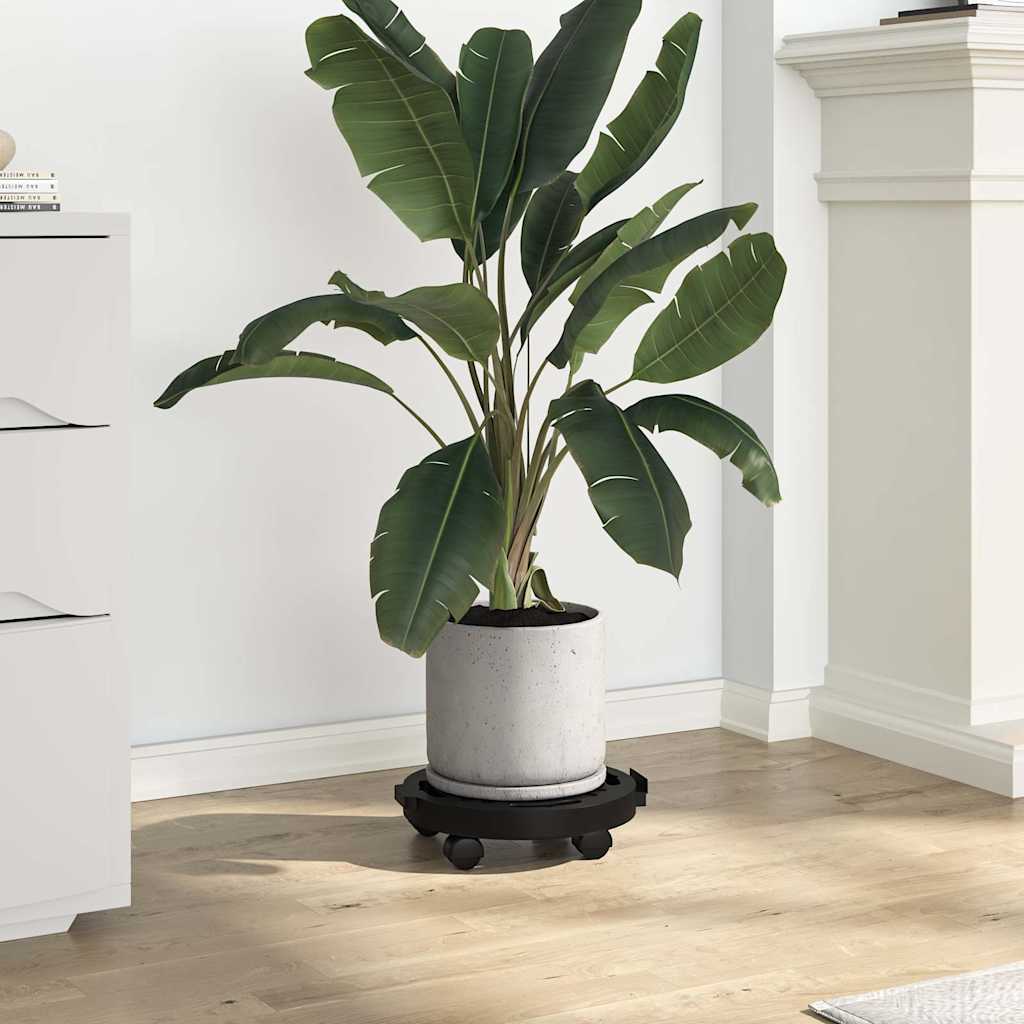 Ratastel taimekärud 2 tk, läbimõõt 30 cm, must, 170 kg