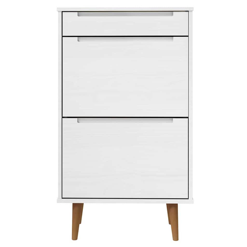 Kingakapp "MOLDE", valge, 59,5 x 35 x 103 cm, männipuit
