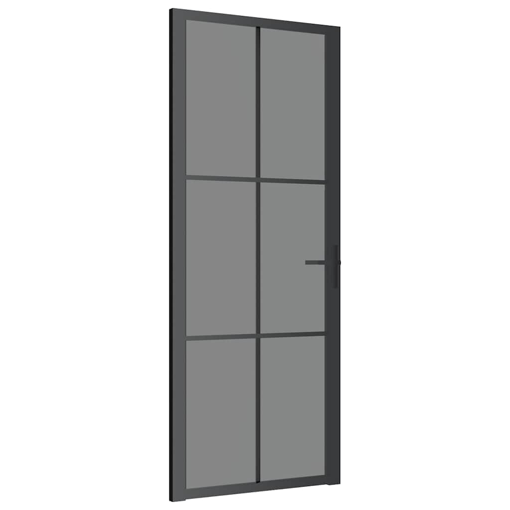 Siseuks, 83x201,5 cm, must, ESG-klaas ja alumiinium