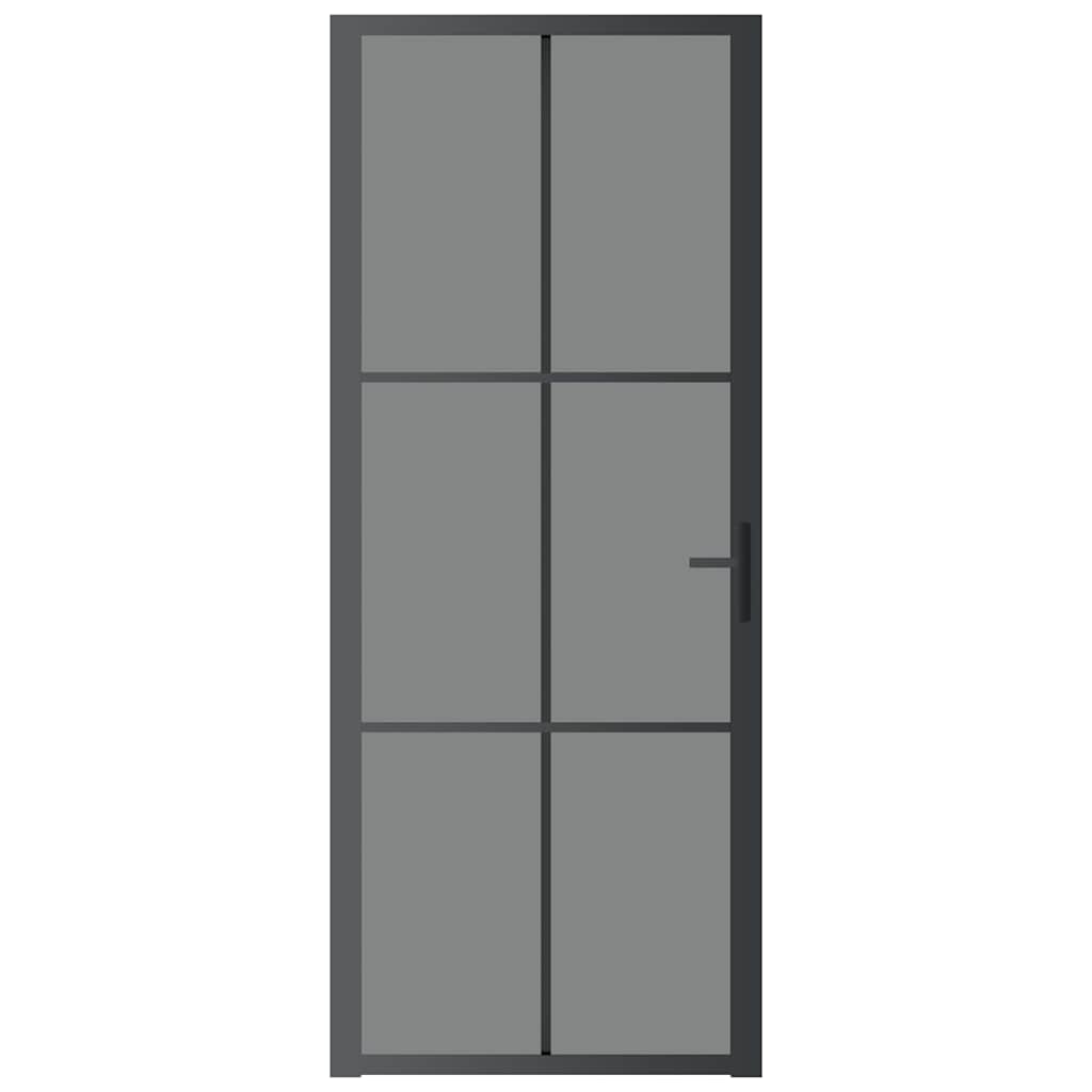 Siseuks, 83x201,5 cm, must, ESG-klaas ja alumiinium