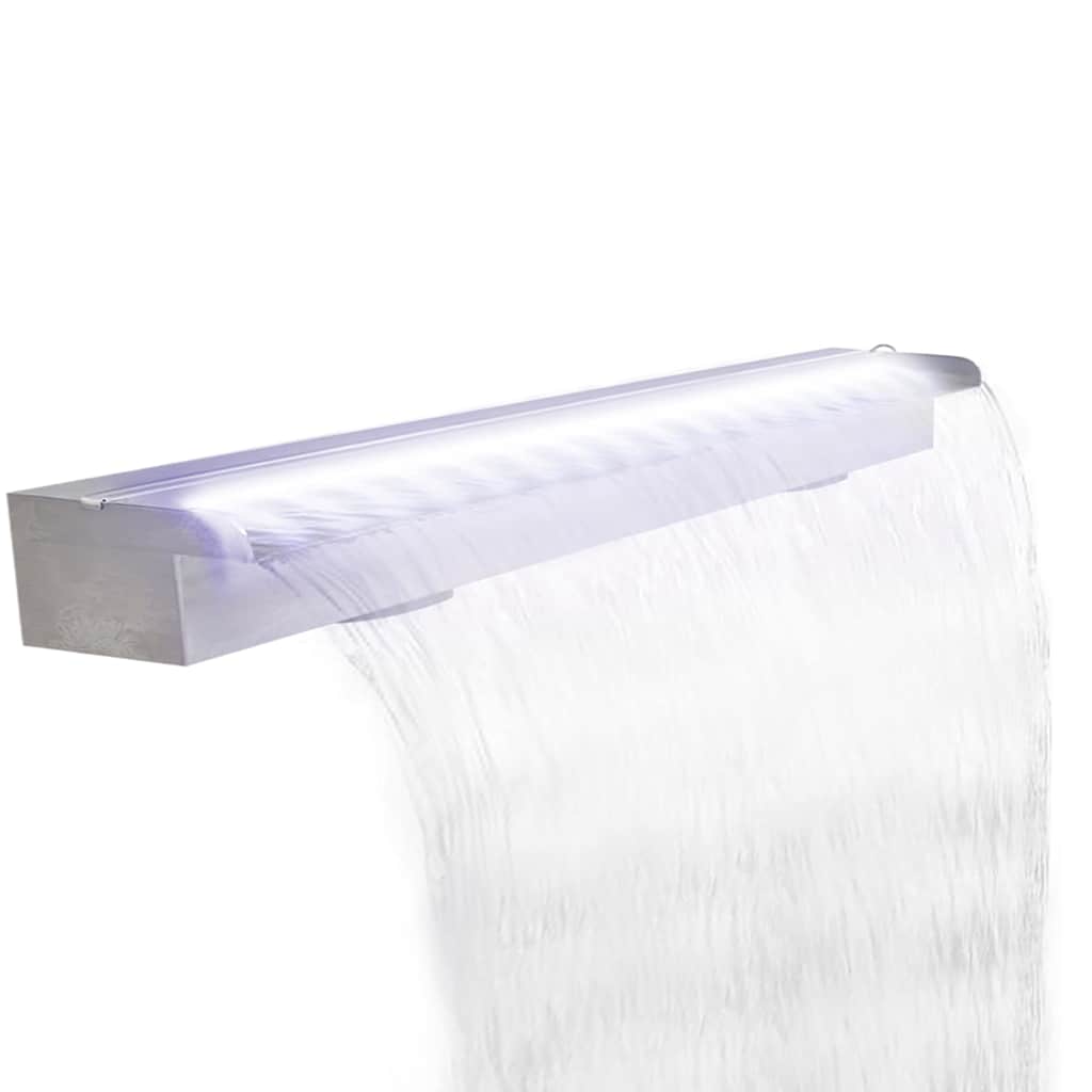 Basseini purskkaev LED-tuledega, roostevaba teras, 110 cm