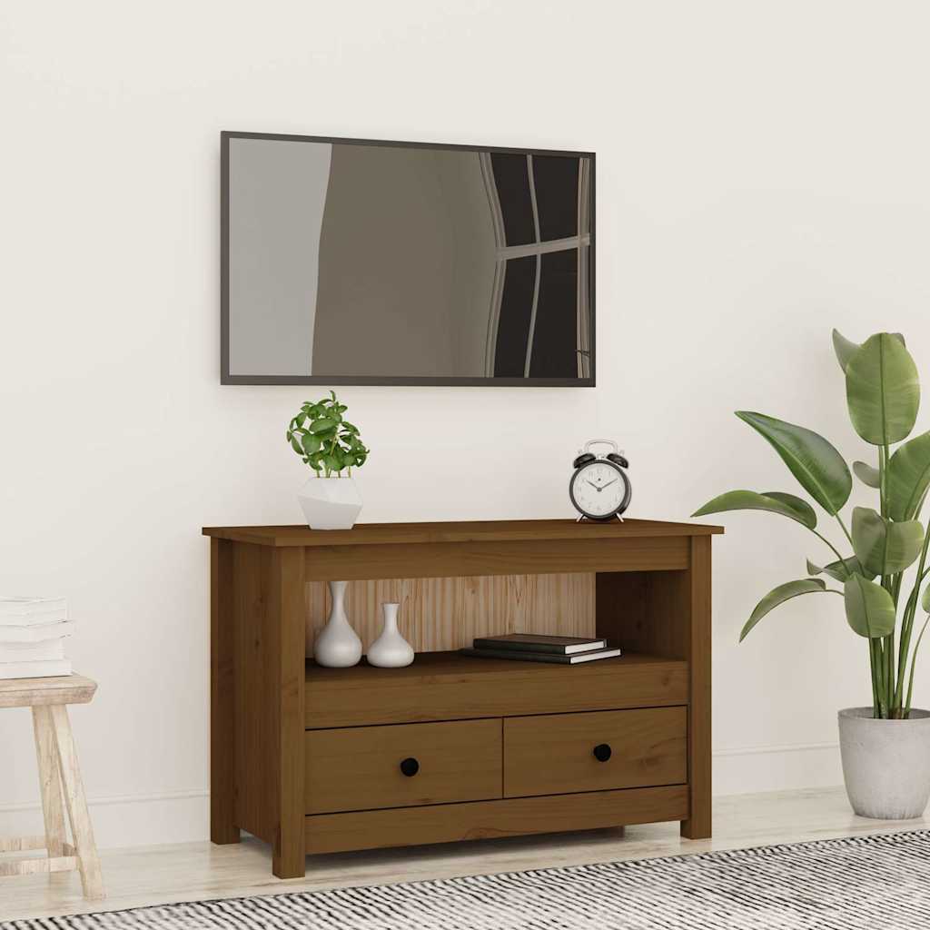 Telerikapp, meepruun, 79 x 35 x 52 cm, männipuit