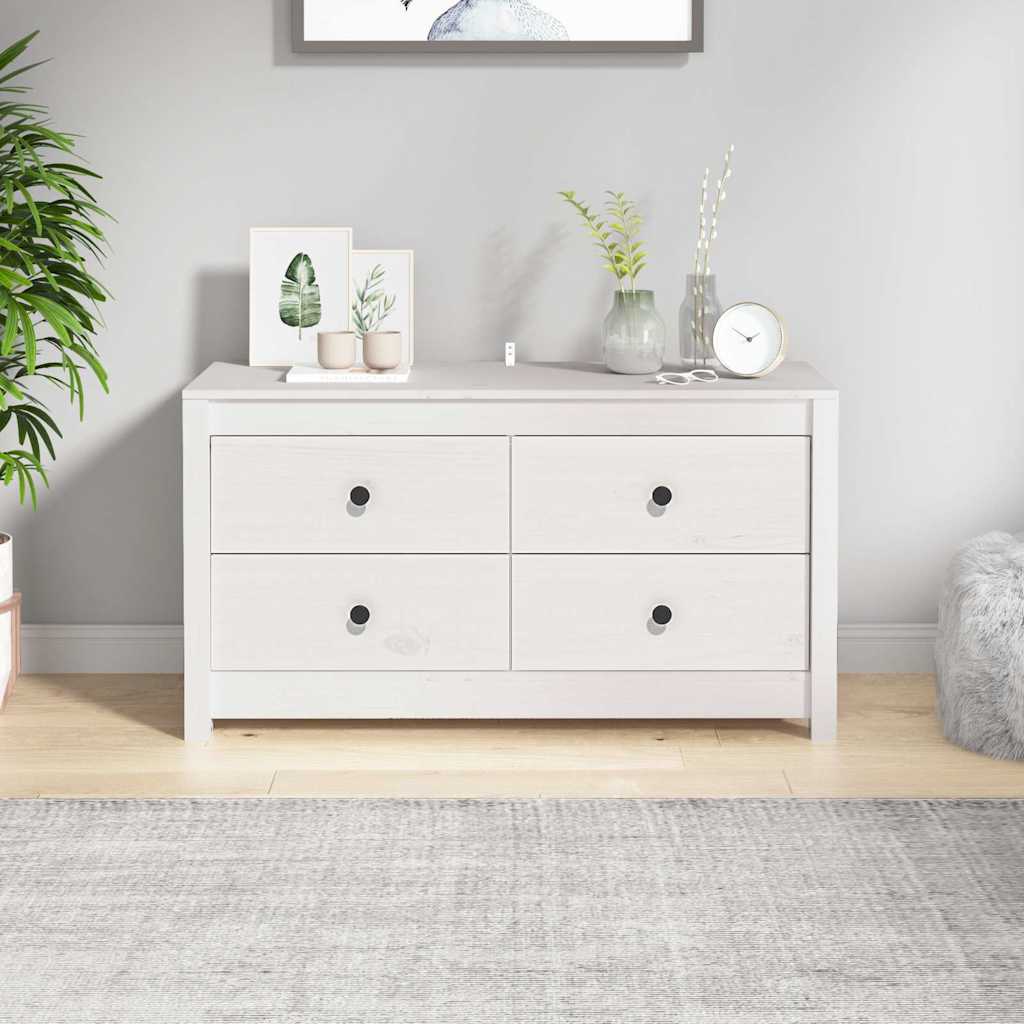 Lisakapp, valge, 100x40x54 cm, männipuit