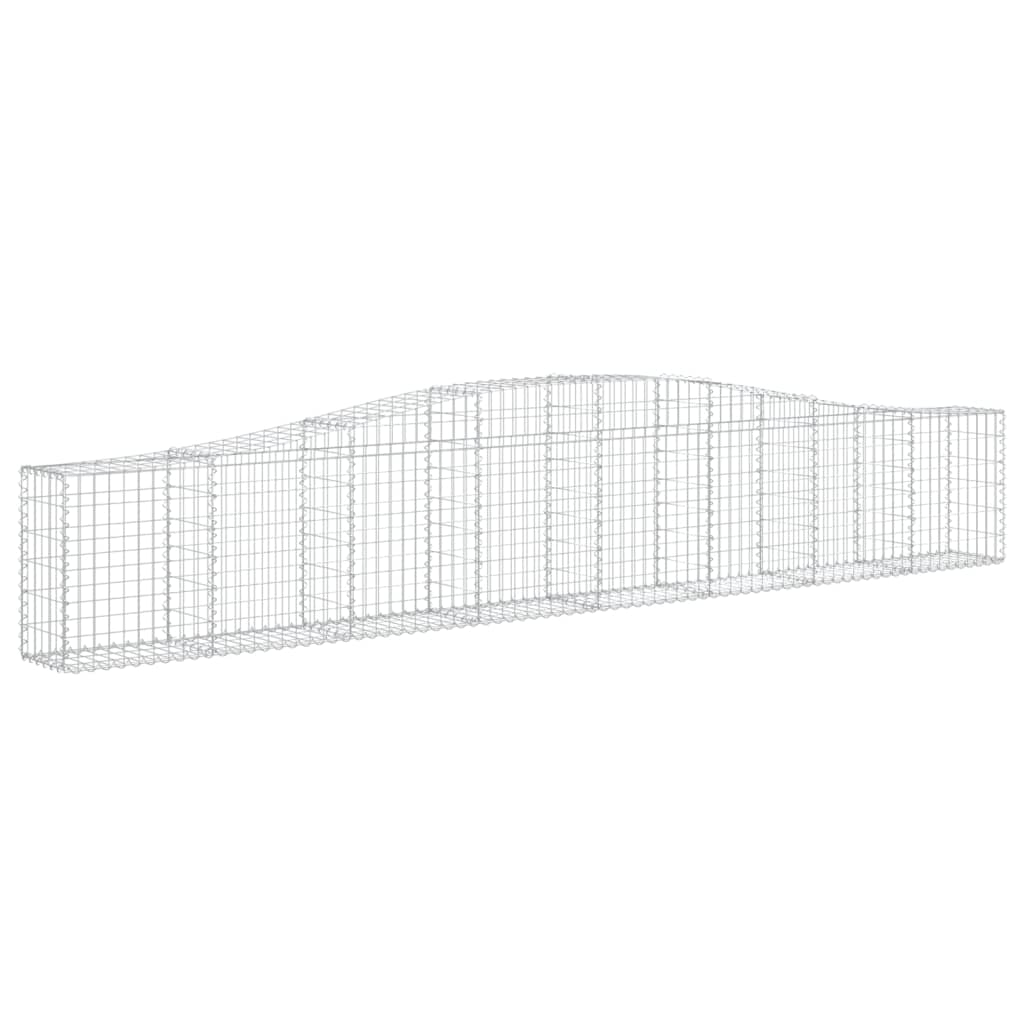 Kaarekujulised gabioonkorvid 2 tk, 400x30x60/80 cm, raud