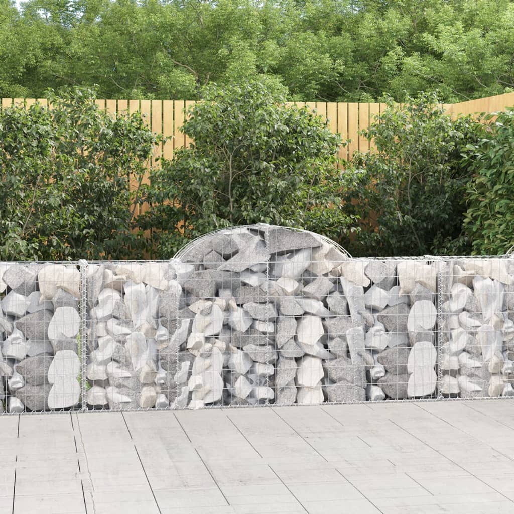 Kaarekujulised gabioonkorvid 2 tk, 200x30x80/100 cm, raud