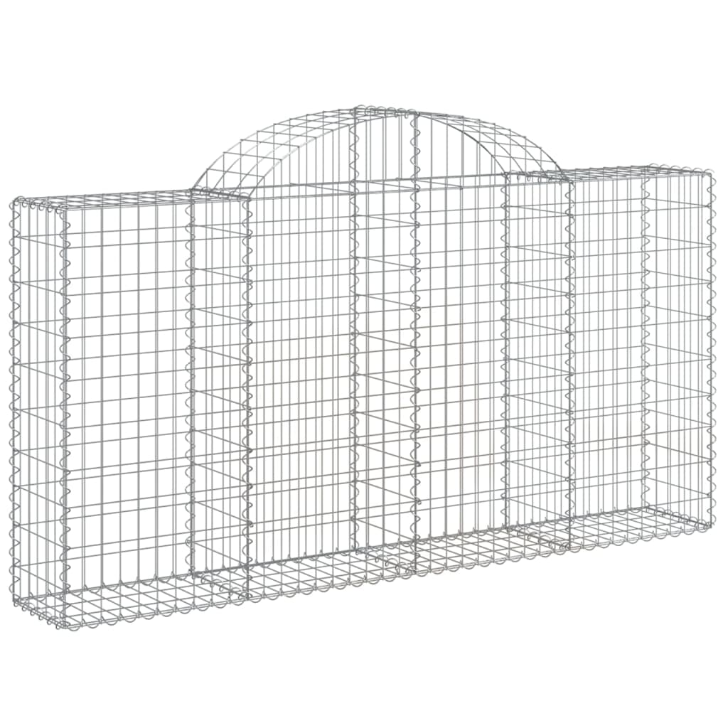 Kaarekujulised gabioonkorvid 2 tk, 200x30x100/120 cm, raud