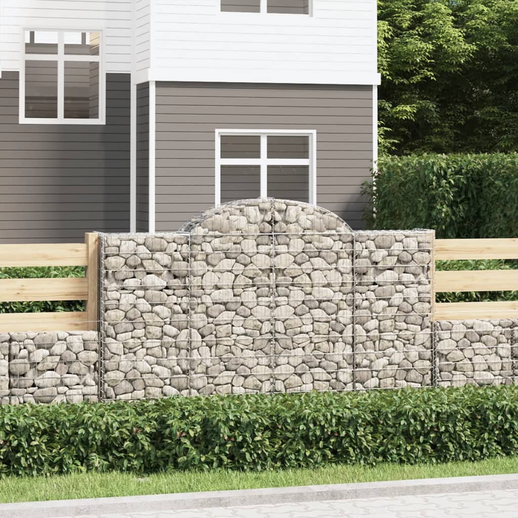 Kaarekujulised gabioonkorvid 2 tk, 200x30x120/140 cm, raud