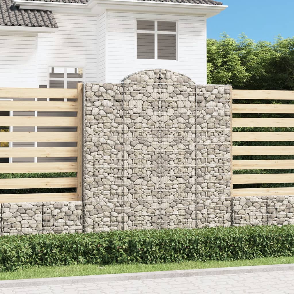 Kaarjad gabioonkorvid 18 tk 200 x 50 x 220/240 cm tsingitud rauast