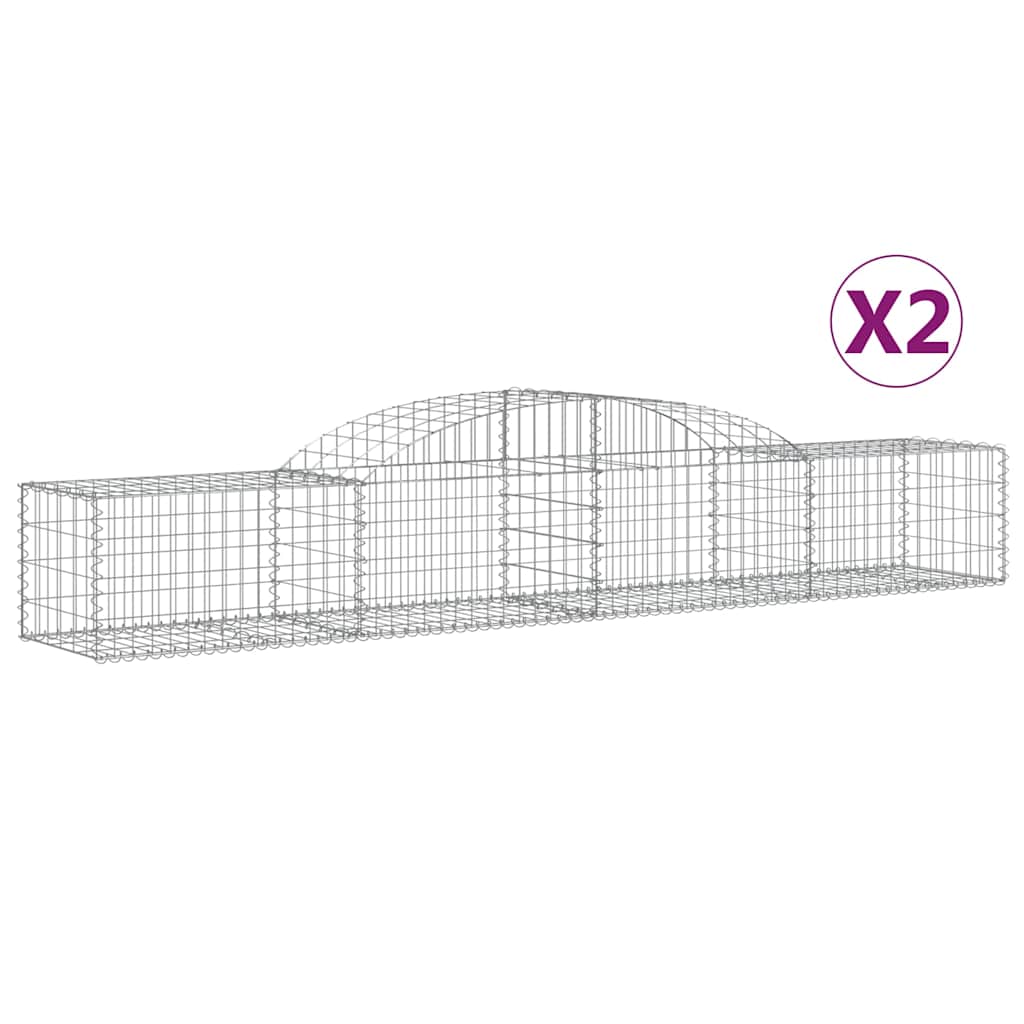 Kaarekujulised gabioonkorvid 2 tk, 300 x 50 x 40/60 cm, raud