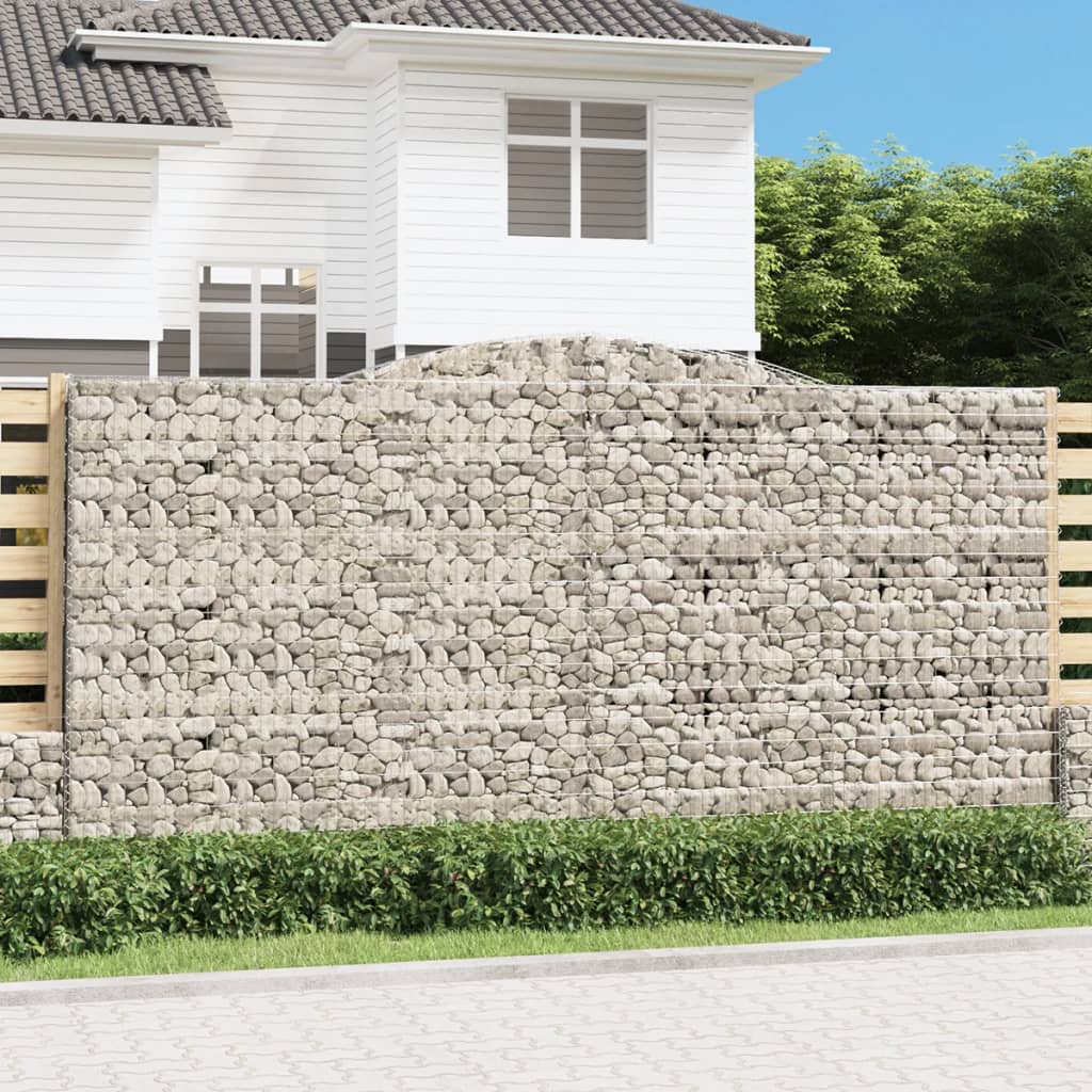 Kaarekujulised gabioonkorvid 4 tk, 400 x 50 x 200/220 cm, raud