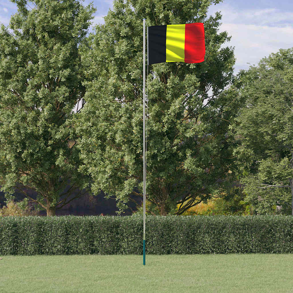 Belgia lipp ja lipumast, 6,08 m, alumiinium