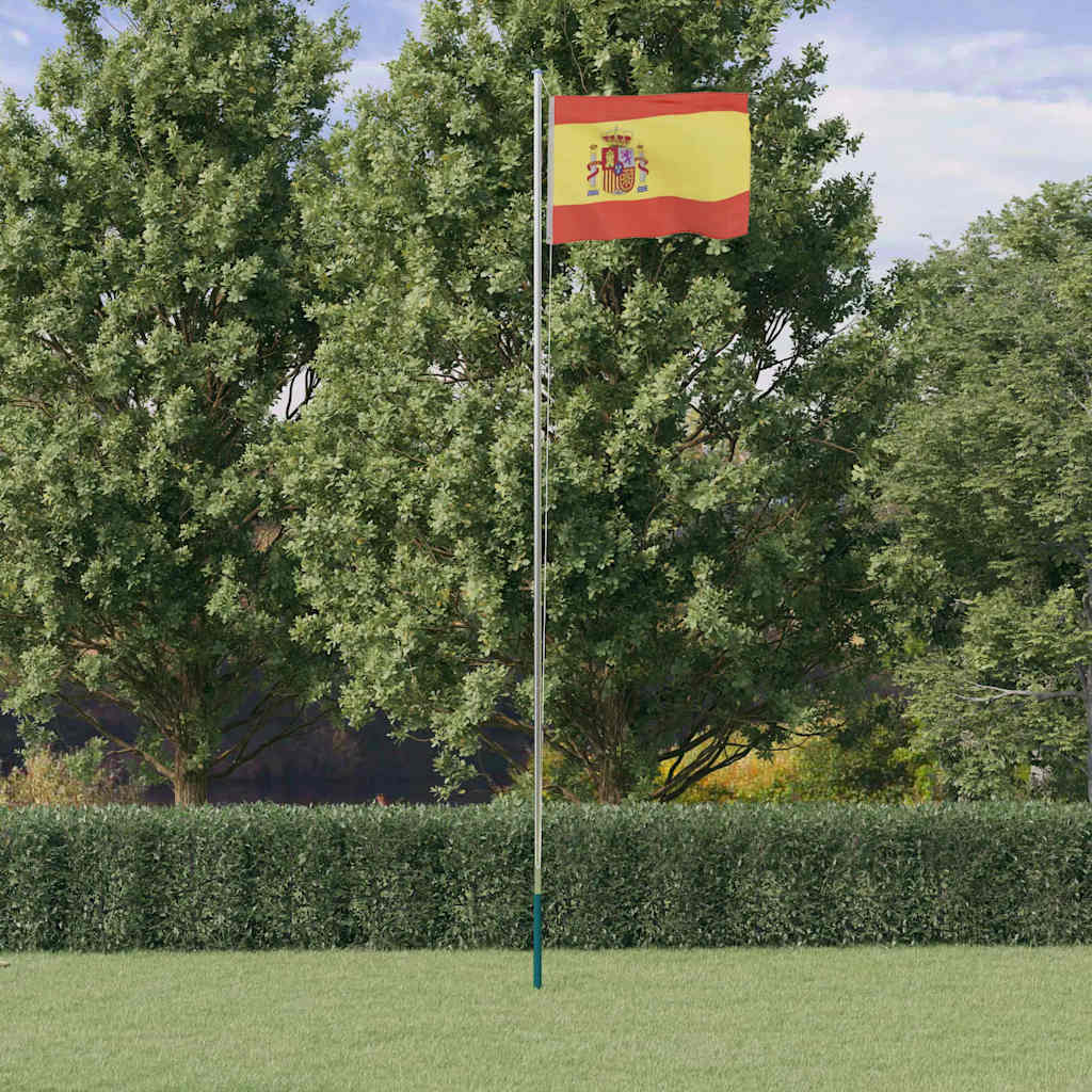 Hispaania lipp ja lipumast, 6,08 m, alumiinium