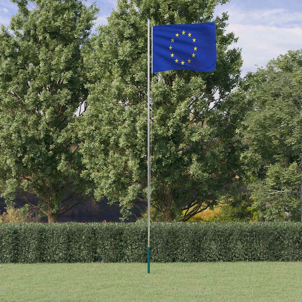 Euroopa lipp ja lipumast, 6,08 m, alumiinium