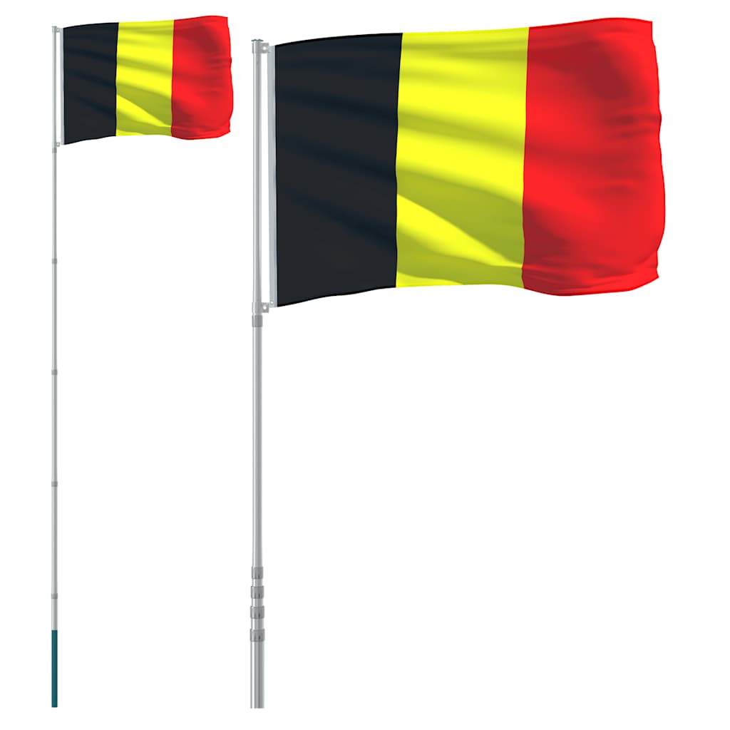 Belgia lipp ja lipumast, 5,5 m, alumiinium