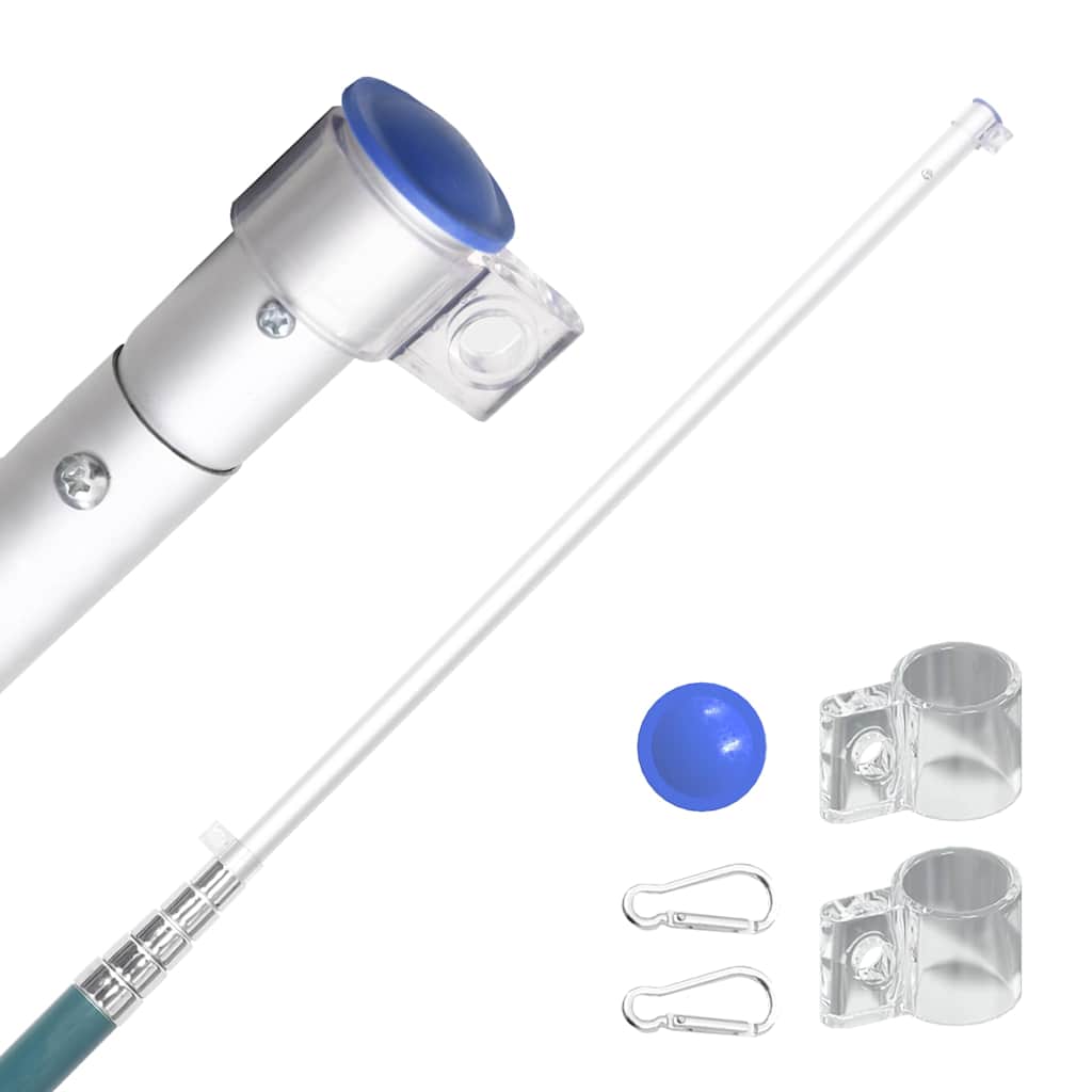 Inglismaa lipp ja lipumast, 5,5 m, alumiinium