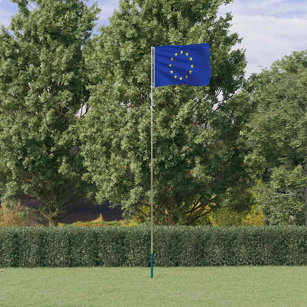 Euroopa lipp ja lipumast, 5,5 m, alumiinium