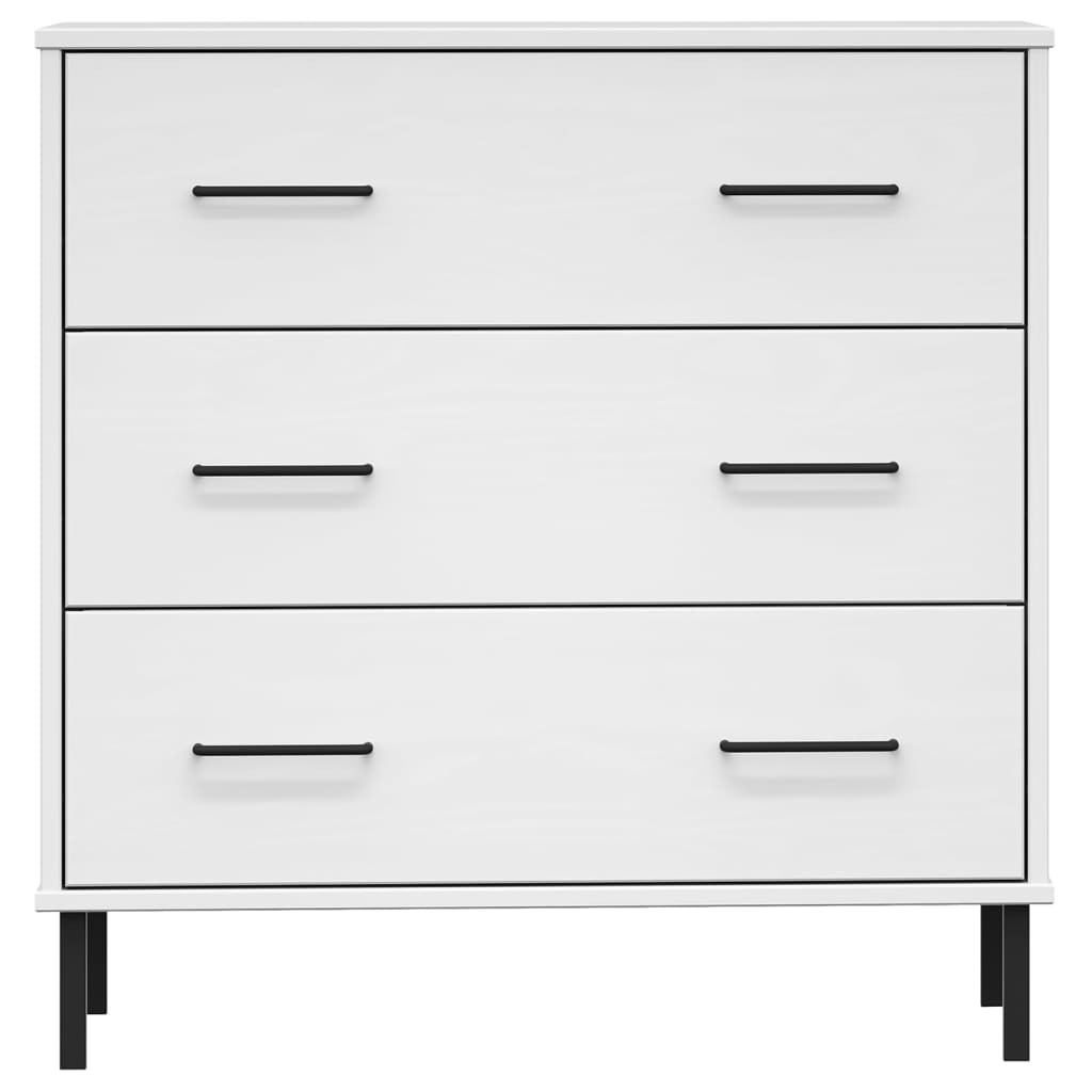 3 sahtliga puhvetkapp, valge, 77x40x79,5 cm täispuidust, OSLO