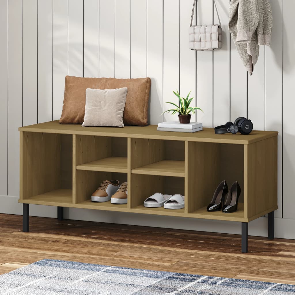 Kingariiul metalljalgadega, pruun, 106x35x45 cm, "OSLO