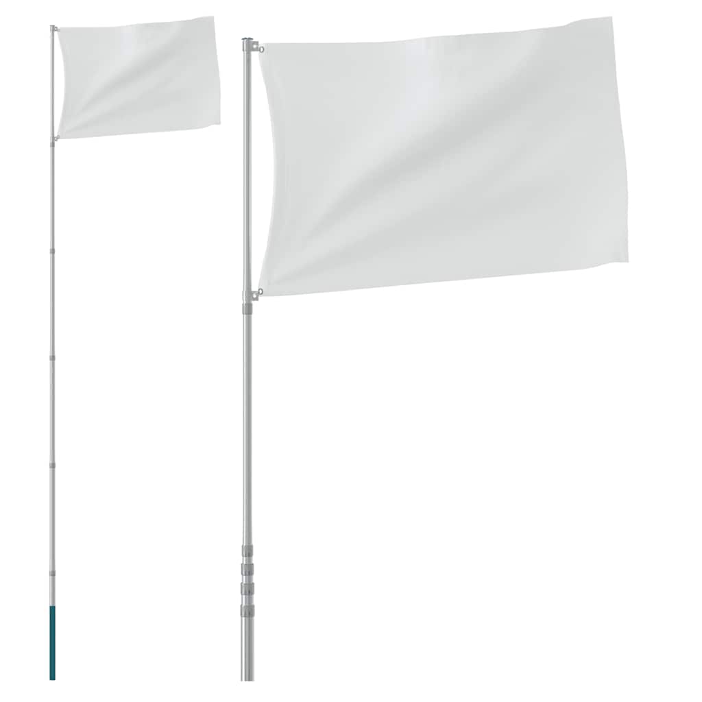 Teleskoopiline lipumast, hõbedane, 5,5 m, alumiinium