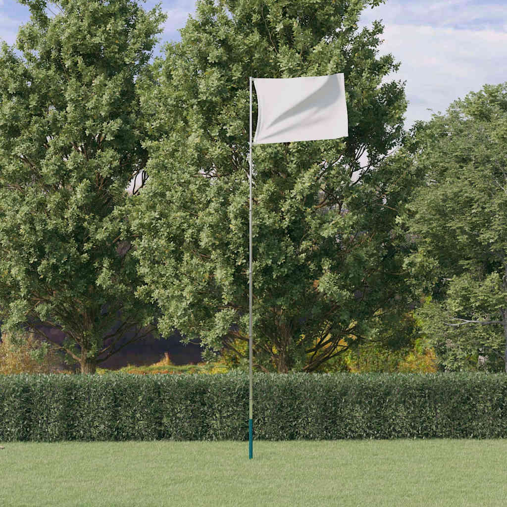 Teleskoopiline lipumast, hõbedane, 5,5 m, alumiinium