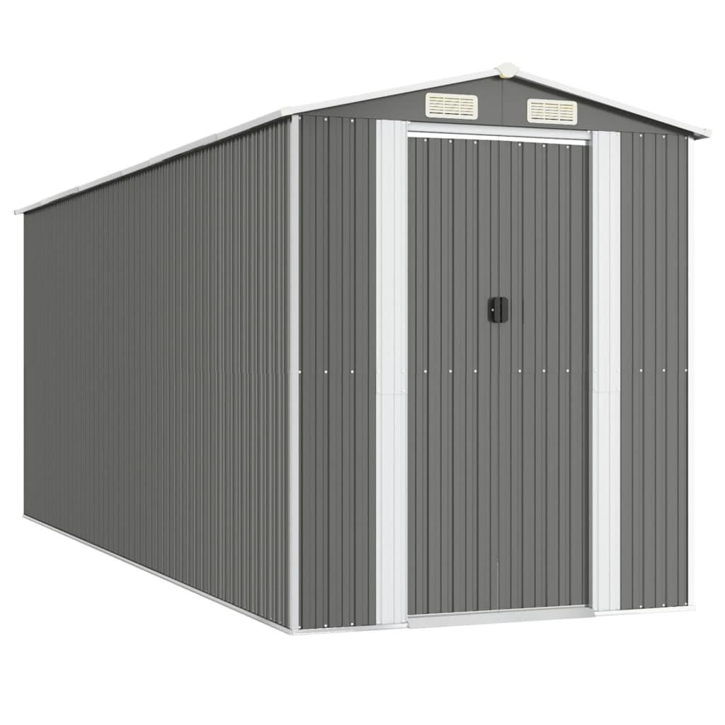 Aiakuur, helehall, 192 x 523 x 223 cm, tsingitud teras