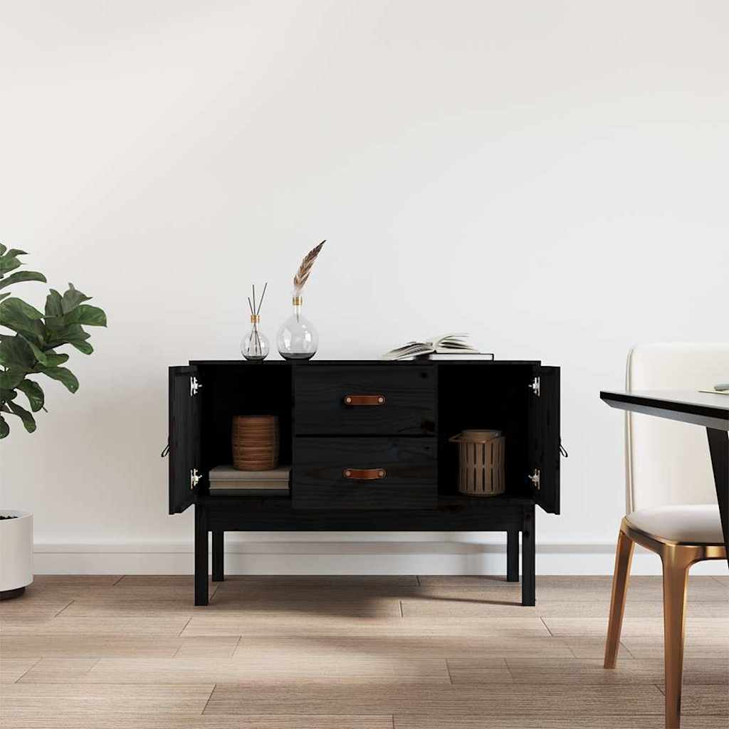 Puhvetkapp, must, 110 x 40 x 78 cm, männipuit