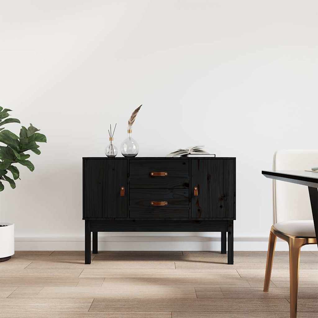Puhvetkapp, must, 110 x 40 x 78 cm, männipuit