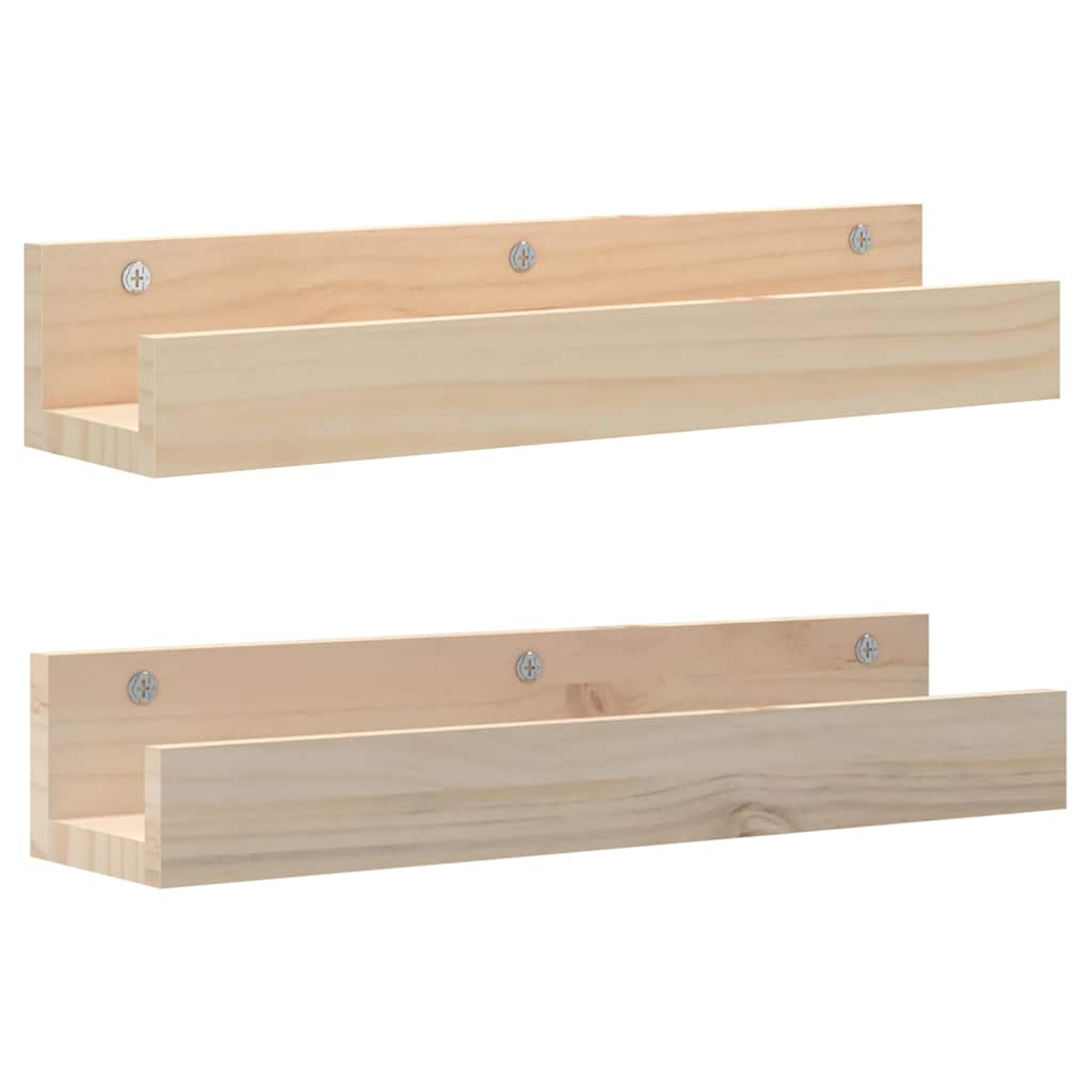 Seinariiulid 2 tk, 50 x 12 x 9 cm, männipuit