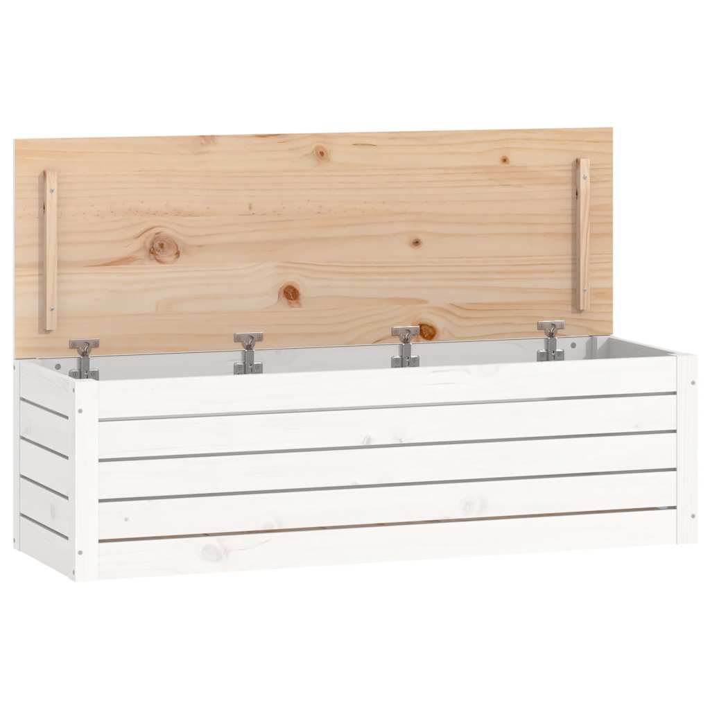 Hoiukast, valge, 109x36,5x33 cm, männipuit