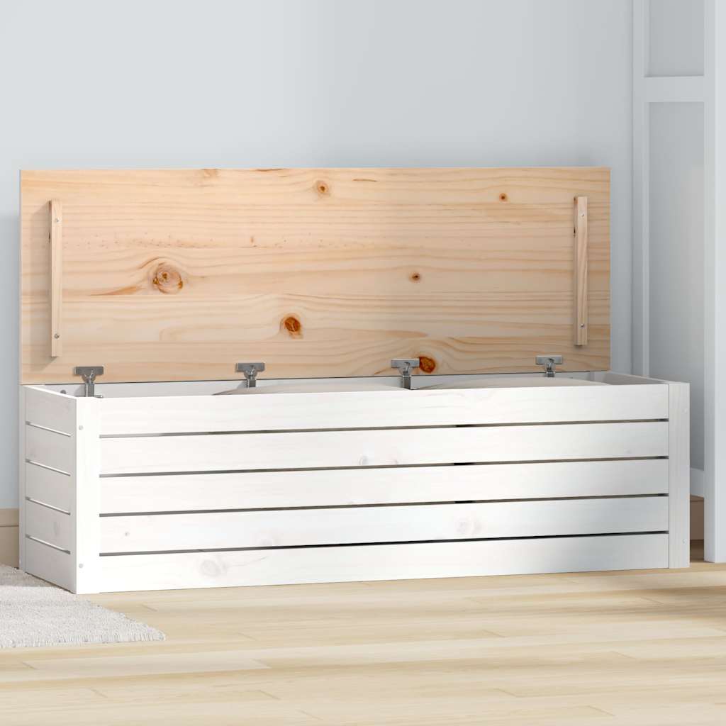 Hoiukast, valge, 109x36,5x33 cm, männipuit