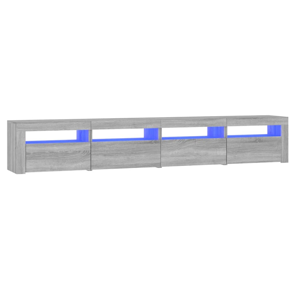 Telerialus LED-tuledega, hall Sonoma tamm, 240x35x40 cm