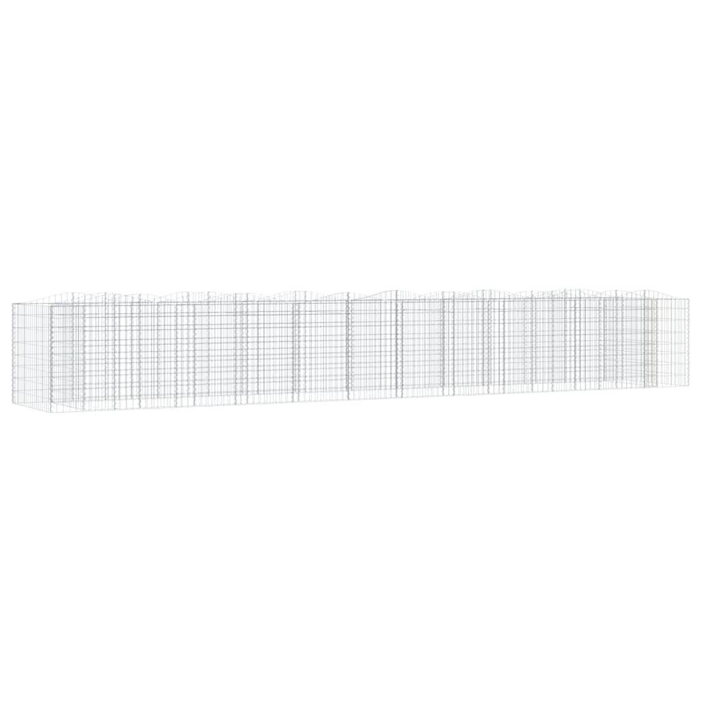 Kaarekujuline gabioon taimelava, 600x100x100 cm, tsingitud raud