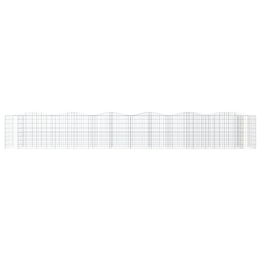 Kaarekujuline gabioon taimelava, 600x100x100 cm, tsingitud raud